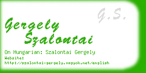 gergely szalontai business card